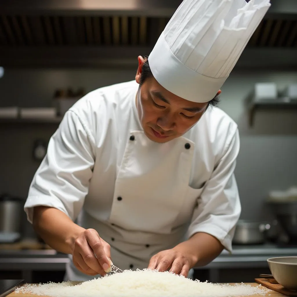 Maestro del arroz Hiroshi Tanaka