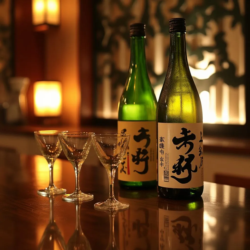 Selección de sake premium