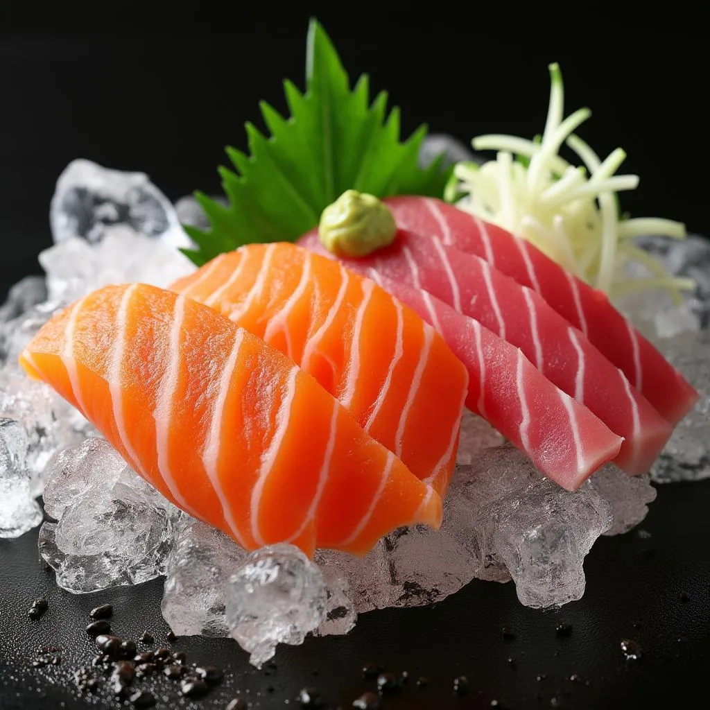 Plato de sashimi fresco